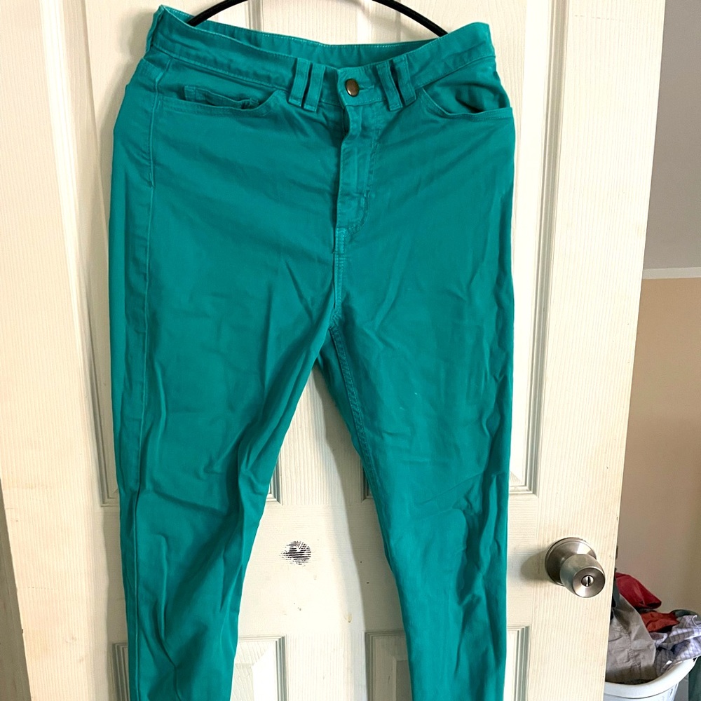 American Apparel jeans. Aqua size 28/29. Zipper ankles